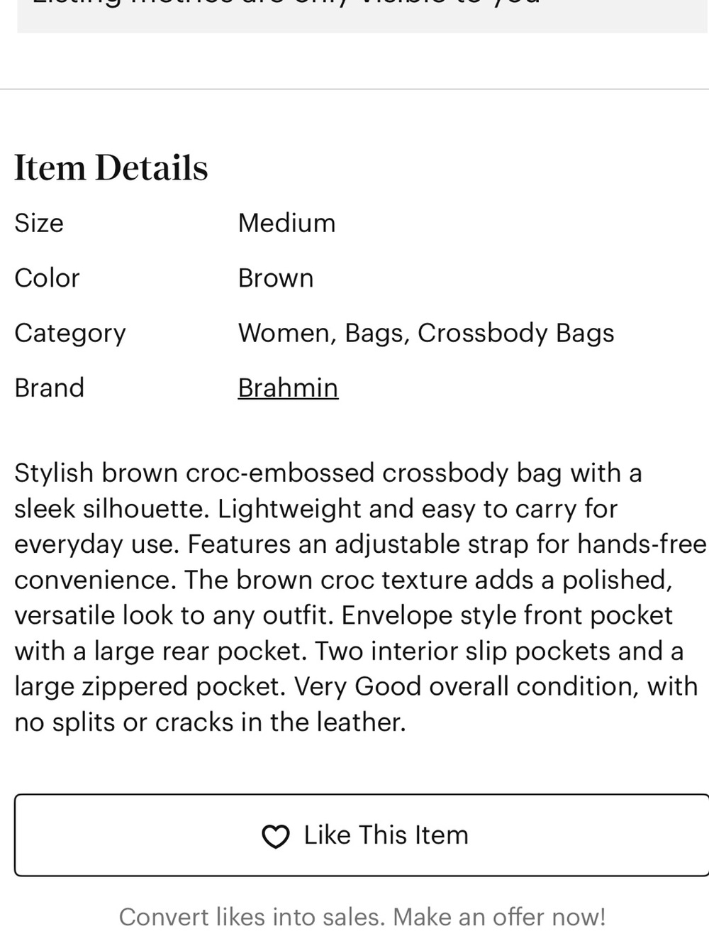 Brown Brahmin Bag with Hints of Burnished Bronze - Picture 15 of 15